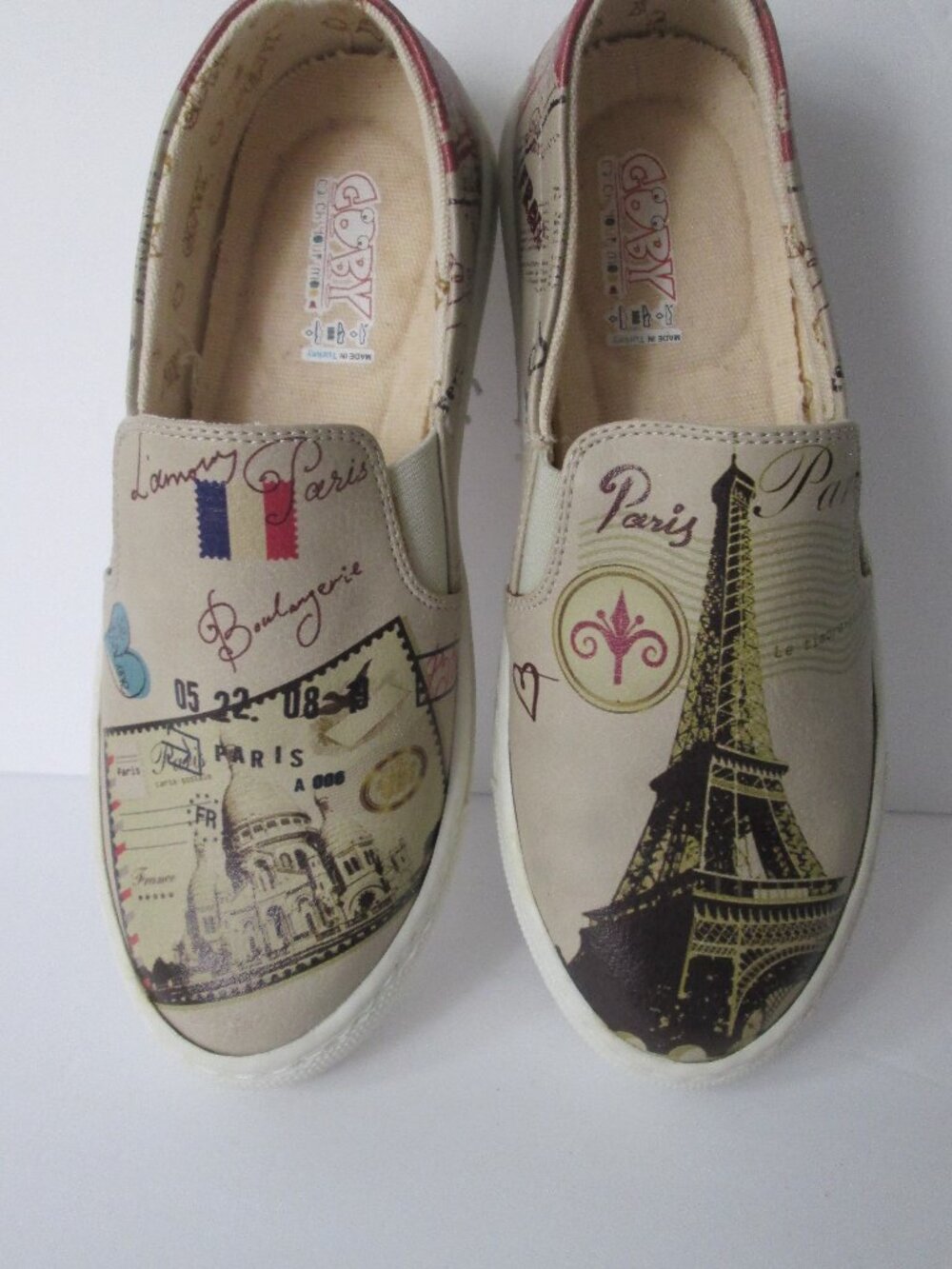 Goby PARIS Slip-On Shoes Women's US 6 EU 36 Faux Leather Casual Flats